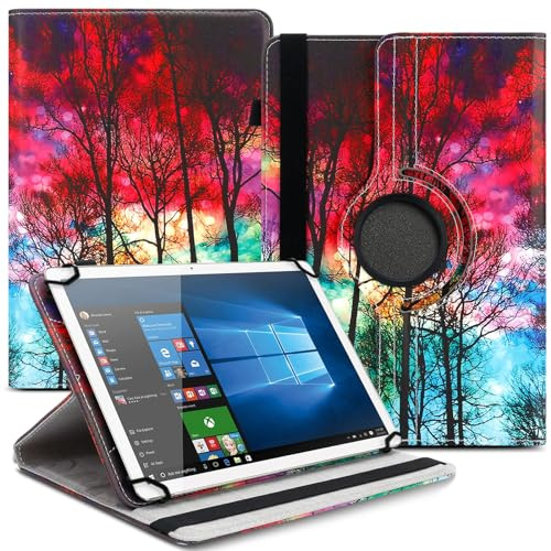 Tablet Hülle kompatibel mit Telekom T Tablet 10,4 Zoll Tasche Schutzhülle Case Universal Cover aus Kunst-Leder Standfunktion 360° Drehbar