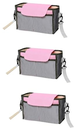 BESTonZON 3st Kinderwagentasche Milchflaschen-organizer Kinderwagen-organizer-tasche Tragbare Aufbewahrungstasche Einfach Zu Säubern Aufbewahrungstasche Für Kinderwagen Nuckelflasche