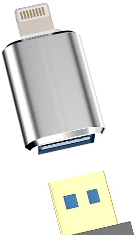 Adattatore Da Lightning a USB Cavo OTG per Apple iPhone 14 13 12 Pro iPad Mouse Chiavetta Fotografica Lettore Schede Jack Tastiera Adapter Camera Esterna Reader Card Fotocamera Memoria Trasferire ip