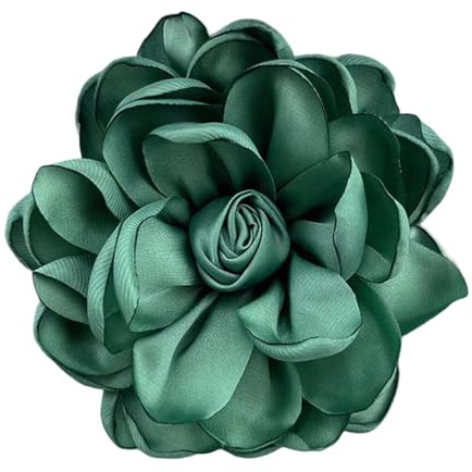 Baoblaze Broche en Forme de Fleur de 10 cm, Grande Broche en Tissu satiné, Accessoires pour vêtements, épingles à Cheveux pour Cadeaux, Banquet, mariée, mère