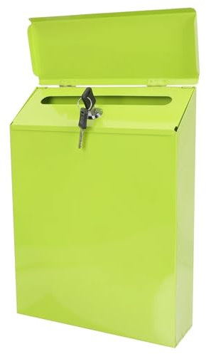 Cassetta delle lettere per montaggio a parete, multifunzione, accessorio per lettere (verde)