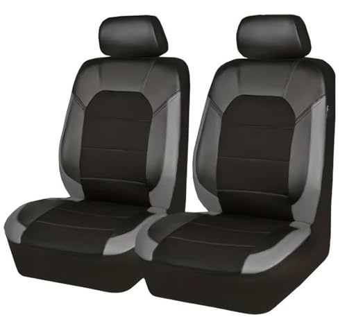 YUUSA Auto Sitzbezug für Hyundai N Performance I30N I20 I30 I40 Ix35 Tucson, Allwetter Komfortabler Sitzbezug Vordersitze Anti Rutsch Komfortabel Leicht Reinigen Zubehör,B Black Grey
