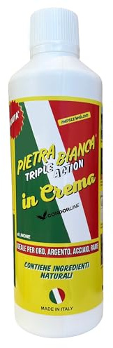Pasta Pietra Bianca Triple Action in Crema Detergente Multiuso Liquido 500 ml, Pulisce Sgrassa Lucida, adatto per tutte le superfici