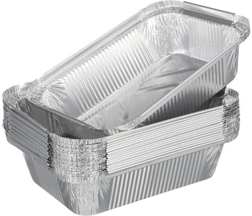 VINTORKY Barquettes En Aluminium Carrées 700 Ml Lot De 20 Feuille D'étain Très Résistante Plateaux De Cuisson Pour Barbecue Extérieur Jetables Service De Grillades Et Légumes Fêtes Et Rassemblements