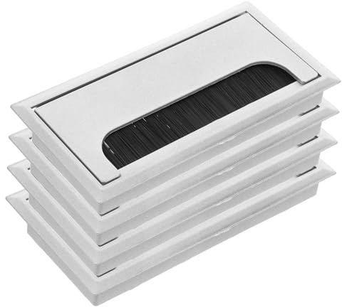 Didiseaon 4piezas Cubiertas para Ocultador De Cables De Escritorio Pasacables Mesa Oficina con Cepillo para Organizar Cables y Mejorar La Seguridad del De Trabajo
