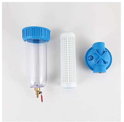 ZKLGS Filtres à Osmose Inverse, Purificateur d'eau de Lavage à Contre-Courant Transparent de 10 Pouces, Filtre de Machine de Nettoyage avec Sortie d'eaux usées, système d'osmose Inverse(6points)