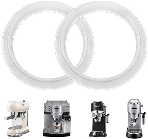 KLINNA 2 Stück Silikondichtung, Ersatzteile für Delonghi Siebträger Brühgruppe, Dichtungen EC680 EC685 EC820 EC850 EC860 EC695, ID Ø47mm