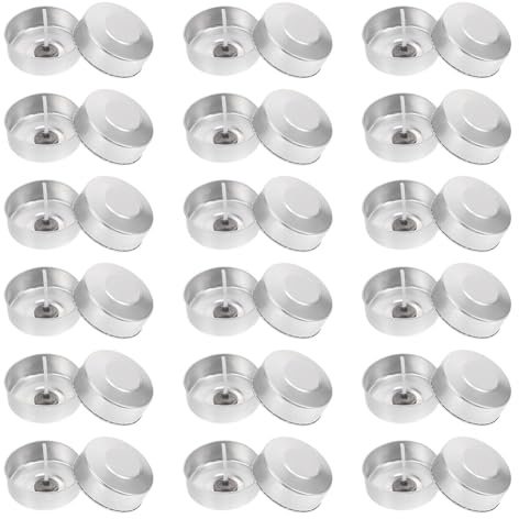 Veciado 100 Juegos de Velas de Té de Aluminio, Vasos, Estuches para Velas, Estuches Vacíos, Recipientes de para Velas con Mechas para Velas Artesanales DIY