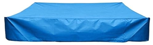 Sandkasten-Staubschutzhülle, quadratisch, wasserdicht, Oxford-Stoff, staubdichter Schutz mit Kordelzug(Blue,120x120x20cm)