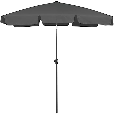 Solivagant Parasol de Plage Anthracite 180x120 cm,(2.45 KG)
