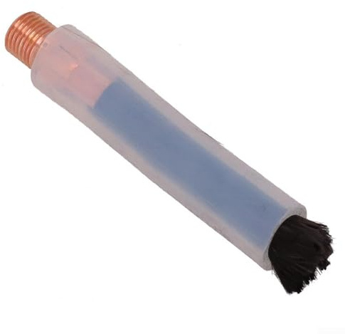 DAZZLEEX Kohlefaser-Reinigungsbürste M6/M8/M10 für WIG-MAG-Schweißen, elektrolytisches Beiz- und Passivierungswerkzeug aus Edelstahl mit hitzebeständigem Prot(M10)