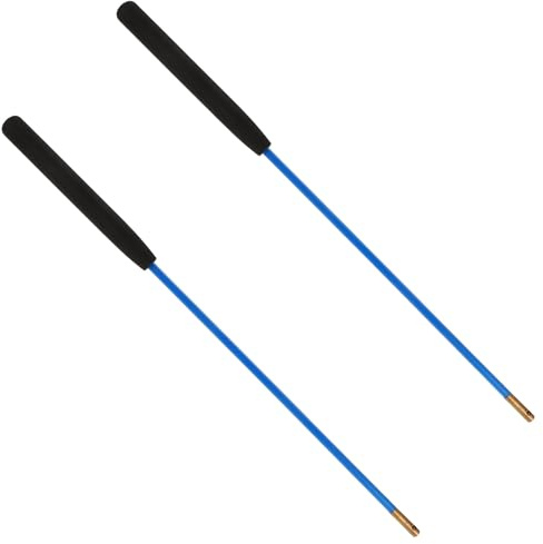 CORHAD Set 1 Paio Bastoni Diabolo Antiscivolo Testa Appesantita, Asta Leggera in Fibra di Vetro 44,5 Cm Fori per Cordino, Accessori Giocoleria per Adulti e Praticanti Sport Outdoor