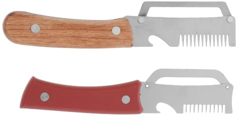 MOKKHNB 2 Pezzi Pelapatate da Cucina: pelapatate per Frutta a Julienne 3 in 1, Coltello per pelare la Canna da Zucchero con apribottiglie - Manico Facile da impugnare e Lama in Metallo per Cucinare e