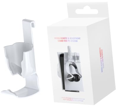 De console de contrôle de l ' encombrement de bureau, crochet de casque 2 en 1 et de télécommande multimédia en ABS blanc compact pour rangement d ' affichage quotidien P5 / et console