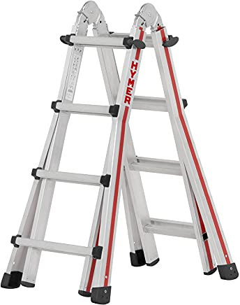 Hymer Teleskopleiter 4x4 Stufen (max. Höhe 3 Meter als Anlegeleiter, für Treppenstellung geeignet) 404216