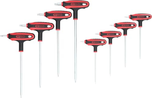 KS Tools KS 152 Tools 151.8165 ERGOTORQUEplus T-Griff-TX-Winkelschlüssel-Satz, 8-tlg.Bohrung