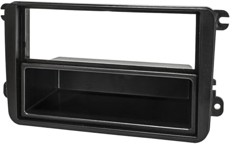 tomzz Audio 2457-005 Radioblende kompatibel mit VW Golf 5 6 V VI Plus Touran Passat 3C Caddy EOS Skoda Octavia Fabia Roomster schwarz