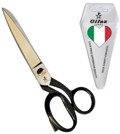 GIFAZ Forbici da Sarta Professionali 19 cm e di Precisione TAGLIATUTTO in Acciaio al Carbonio Verniciate Resistenti ed Affilate per Taglio e Sartoria - Ultra Resistente Made in Italy