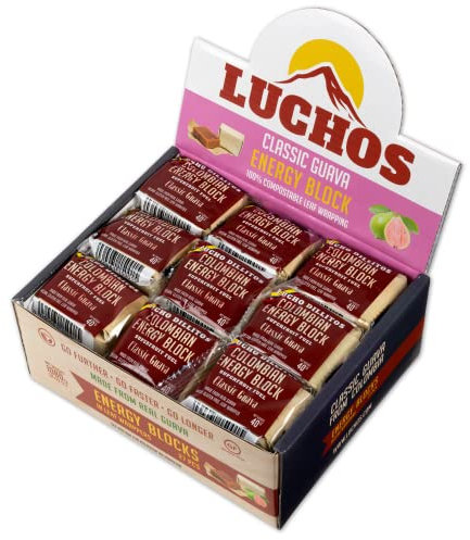 LUCHOS Natürliche Energie-Riegel - Original Guave, 27er Pack | Hohe Kohlenhydrat-Riegel für Ausdauer, Laufen, Radfahren und Workouts | vegan & glutenfrei | Natürliche Ernährungsriegel