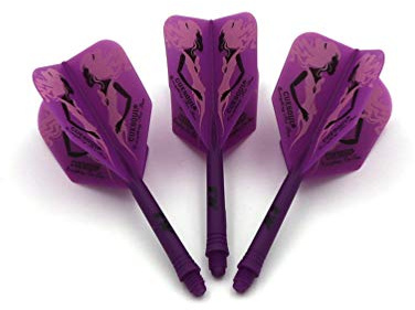 CUESOUL Rost Ejes de Dardos Integrados Personalizados y vuelos de Dardos medianos, Juego de 3 Piezas de patrón de Belleza (CSAK-5MN5-S)