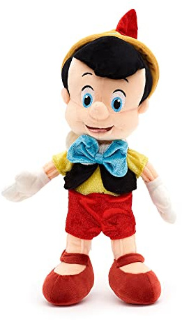 Disney Store peluche officiale piccolo Pinocchio, 34 cm, amabile figura di peluche con dettagli ricamati, vestito in velluto - Per bimbi dai 0 anni in su