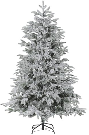 Künstlicher Weihnachtsbaum mit Schnee 180 cm schneebedeckt weiß Bassie