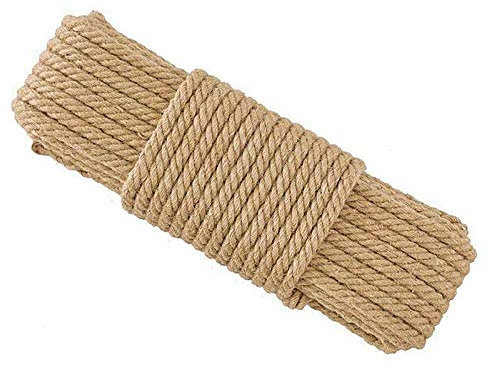 YITON Kratzbäume Katze 50M Sisalseil Für Kratzbaum Katzenklettergerüst DIY Katzen Kratzen Pfostenspielzeug Schnurseil Natürliche Hanfschnur 1St 10mm