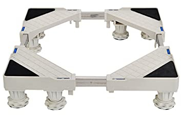 Base de Réfrigérateur Machine à Laver Réglable Stent Largeur 45-72cm Profondeur 50-77cm lave-vaisselles Plateau Support base télescopique pour meubles Coussin Antichoc (8Legs)