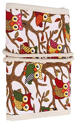 Stricknadeln Aufbewahrungstasche, Oxford Stoff, Große Kapazität mit Eulen-Design, Reißverschluss Organizer für Häkelnadeln und Strickzubehör, Tragbare Reisetasche