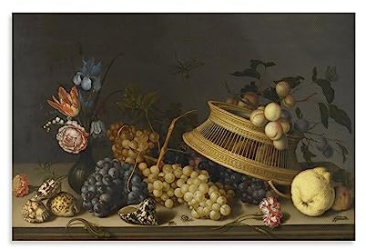 MHART Balthasar Van Der Ast Art Print Poster Poster Decorative Painting Canvas Wall Art Living Room Posters Bedroom Painting 20x30inch(50x75cm)