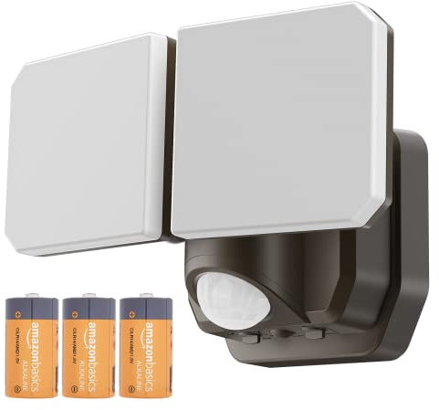 YTKIH Brighter Battery Security Lights with Motion Sensor,1000LM LED Dusk to Dawn Wireless Flood Lights,with 2 Adjustable Head,Upgrade Outdoor Lights IP65 Waterproof for Yard, Porch,Garage