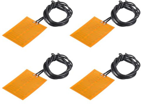 QUARKZMAN Placa Calefactora de Película 4,2W 5V Poliimida Térmica Almohadilla Adhesivo PI Calentador Elementos Película 38mmx28mm Calentador Tira Paquete de 4