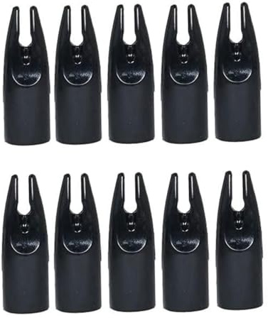 BEAHING Arrow Nocks Tails, Archery Arrow Nocks 8mm Replaceable Shockproof Plastic Insert Tail Arrow Accessory 50PCS, Arrow Tail Accessories