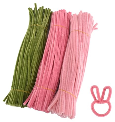 300 Skt Pfeifenreiniger Chenilledraht Biegeplüsch Biegeplüsch Kunst Pfeifenputzer Pfeifenreiniger Bunt zum Basteln DIY Twist Stick für Handwerk Dekorationen