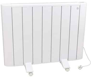 Wintem Radiatore Elettrico in Alluminio Bianco 1500W - Ideale per un Riscaldamento Rapido in Inverno - Dotato di Timer Programmabile, Termostato Regolabile e Funzione Antigelo - Facile da Trasportare