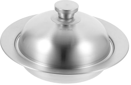 Cabilock Praktischer Edelstahl Dampfgarer mit Deckel Verschleißfest und Bruchfest Multifunktionaler Dampfkorb für Sanftes Kochen zu Hause der Küche