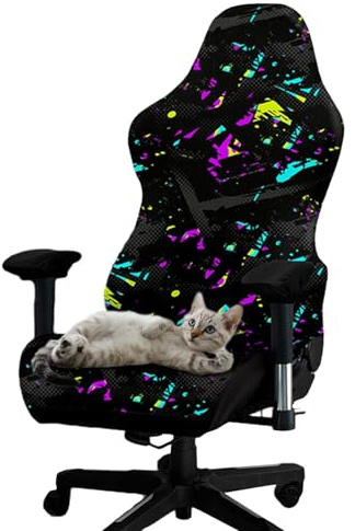 Tufkiss Funda Silla Gaming 4 Piezas, Funda Protectora Universal con Antirasguños Lavable Extraíble, Funda Silla Gamer (H)
