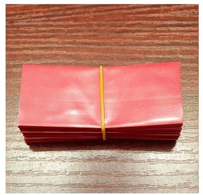 XIAOGYYE Lot de 100 Manchons Thermorétractables En Pvc Pour Emballage Extérieur de Batterie/Red