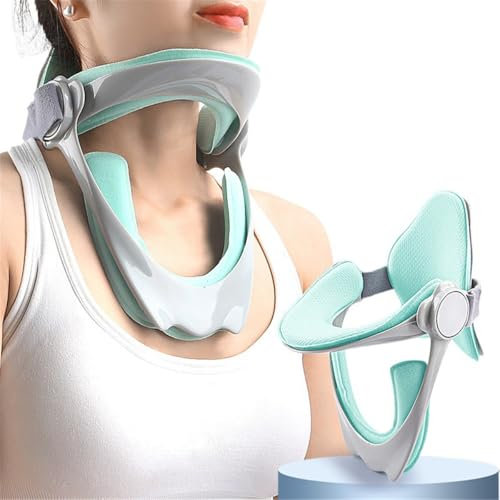 KimDaro 360°Adjustable Neck Brace for Posture Correction, Soft Traction Device Neck Stretcher Orthotic Corrector, for Forward Head Posture Correction, Cervical Spine Pressure Relief