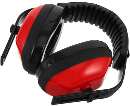 Ciieeo Casque Style ou Rouge Bruit Technologie Protection Antibruit ABS PVC Auditive et Aléatoire étudiants en bibliothèque dortoir en pour