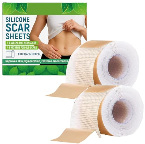 Cerotto per cicatrici in silicone per viso, nastro in silicone riutilizzabile, ultra sottile, flessibile per tutti i tipi di pelle, sicuro ed efficace in caso di cicatrici (2)