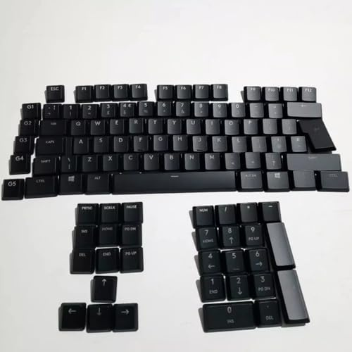 Translucent 110-Key Keycap Set for Logitech G915 & G913 TKL Keyboards, UK Layout ISO, Black QWERT Replacement Keycaps