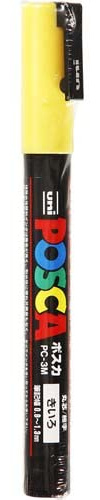 Uni Posca Water-Based Fine Marker, Yellow (PC3M.2)
