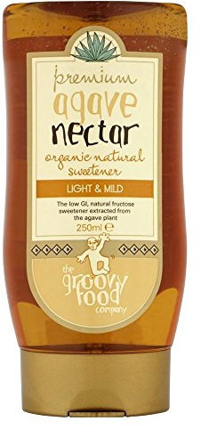 The Groovy Food Company Organic Agave Nectar Natural Sweetener Mild (250ml) - Pack of 2
