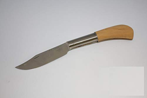 Navaja artesanal TARAMUNDI boj natural punta vuelta Caza, Pesca, Camping, Outdoor, Supervivencia y Bushcraft + Portabotellas de regalo