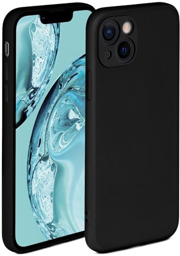 ONEFLOW Soft Case für iPhone 13 Hülle aus Silikon mit Kameraschutz, Silikonhülle mit erhöhtem Schutz fürs Display, Backcover Schutzhülle, weiche Handyhülle, Schwarz