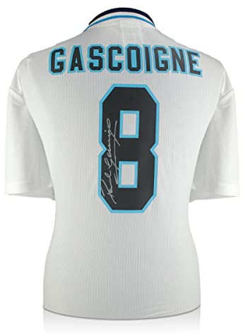 Maillot de Foot Angleterre Euro 96 signé par Paul Gascoigne