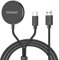 aceyoon 2 in 1 kabellose Reiseladegerät Kompatibel mit Samsung Galaxy Watch 7/6/6 Classic/5 Pro/5 Pro/4 Magnetische Ladegerät und Induktive Ladekabel für Samsung Galaxy S24 Ultra/S24/S23/S22 (1.5M)