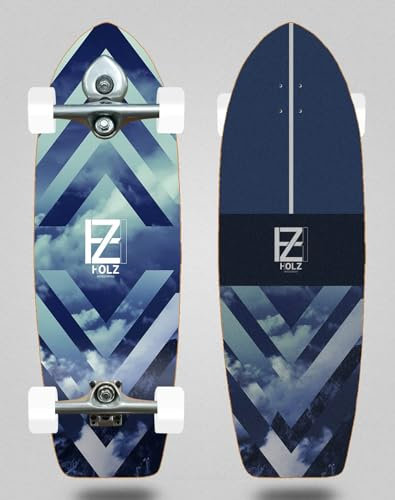 Holz Surfskate Complete with Buri Surf Skate Trucks - Clouds Gramm 29