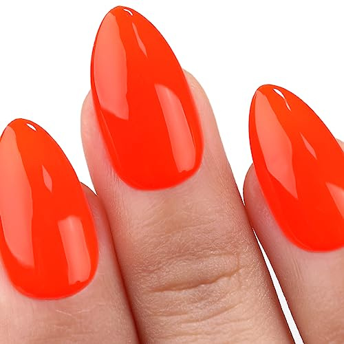 Imtiti Neon UV Nagellack, 1 Pcs 15ML Neon Orange UV Gel Nagellack Soak Off Led Gel Nail Polish Frühling Sommer DIY Nagel Kunst Starter Maniküre Salon Kit für Mädchen
